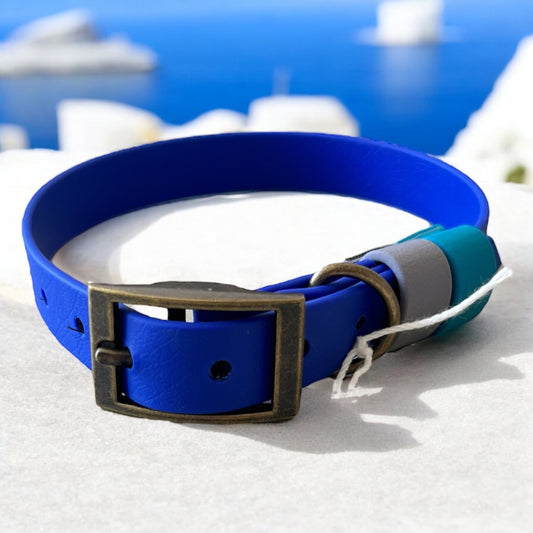 MEDIUM Biothane®️ collar in DARK BLUE