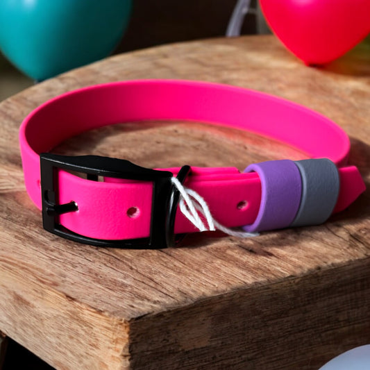 MEDIUM Biothane®️ collar in PASSION PINK