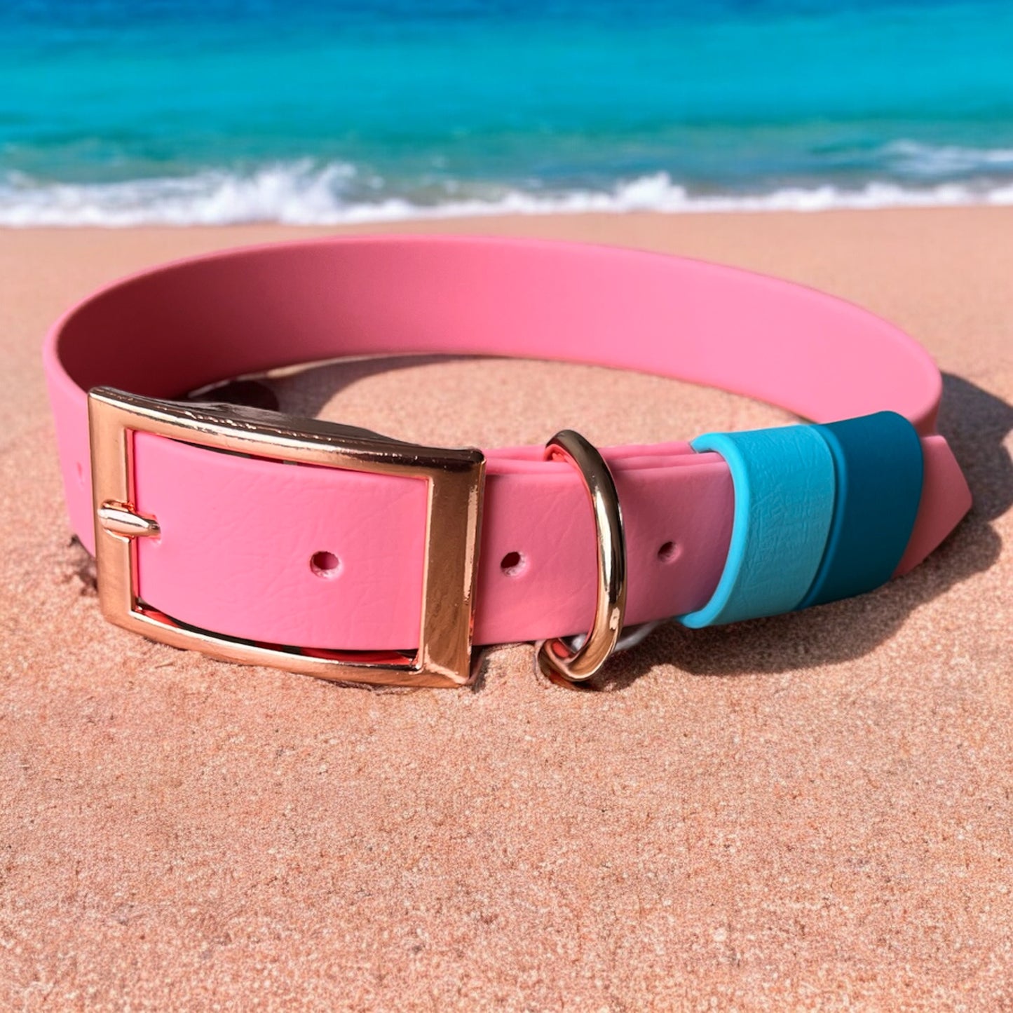 LARGE Biothane®️ collar in PASTEL PINK