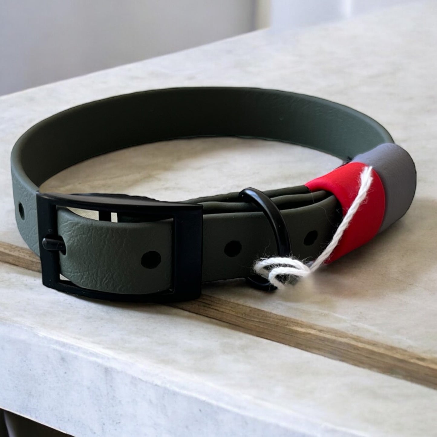 SMALL Biothane®️ collar in FOLIAGE GREEN