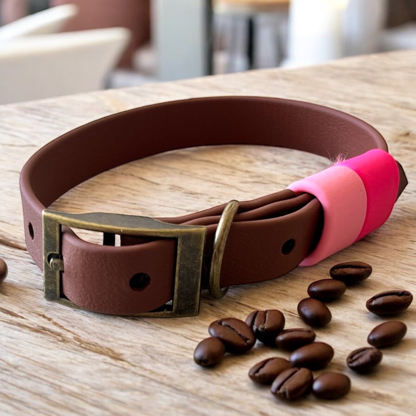 SMALL Biothane®️ collar in BROWN