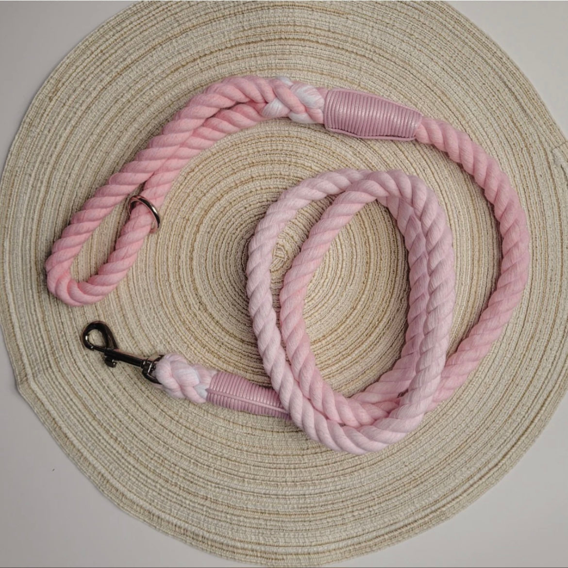 Bramble & Co Soft & Sweet Pink Rope Lead