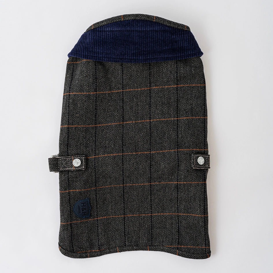 Hugo & Hudson Checked Tweed Fleece Dog Jacket