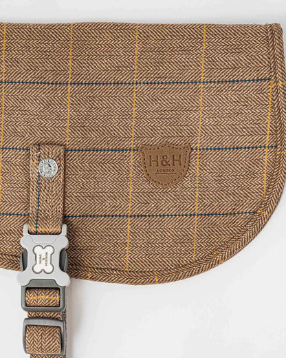 Hugo & Hudson Checked Tweed Fleece Dog Jacket