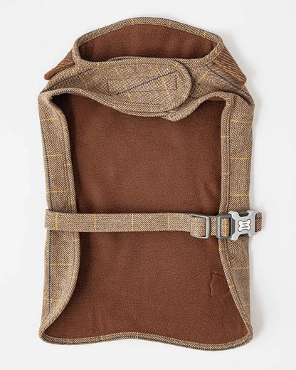 Hugo & Hudson Checked Tweed Fleece Dog Jacket