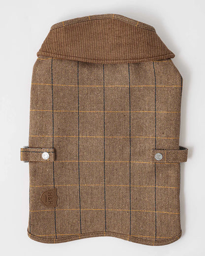 Hugo & Hudson Checked Tweed Fleece Dog Jacket