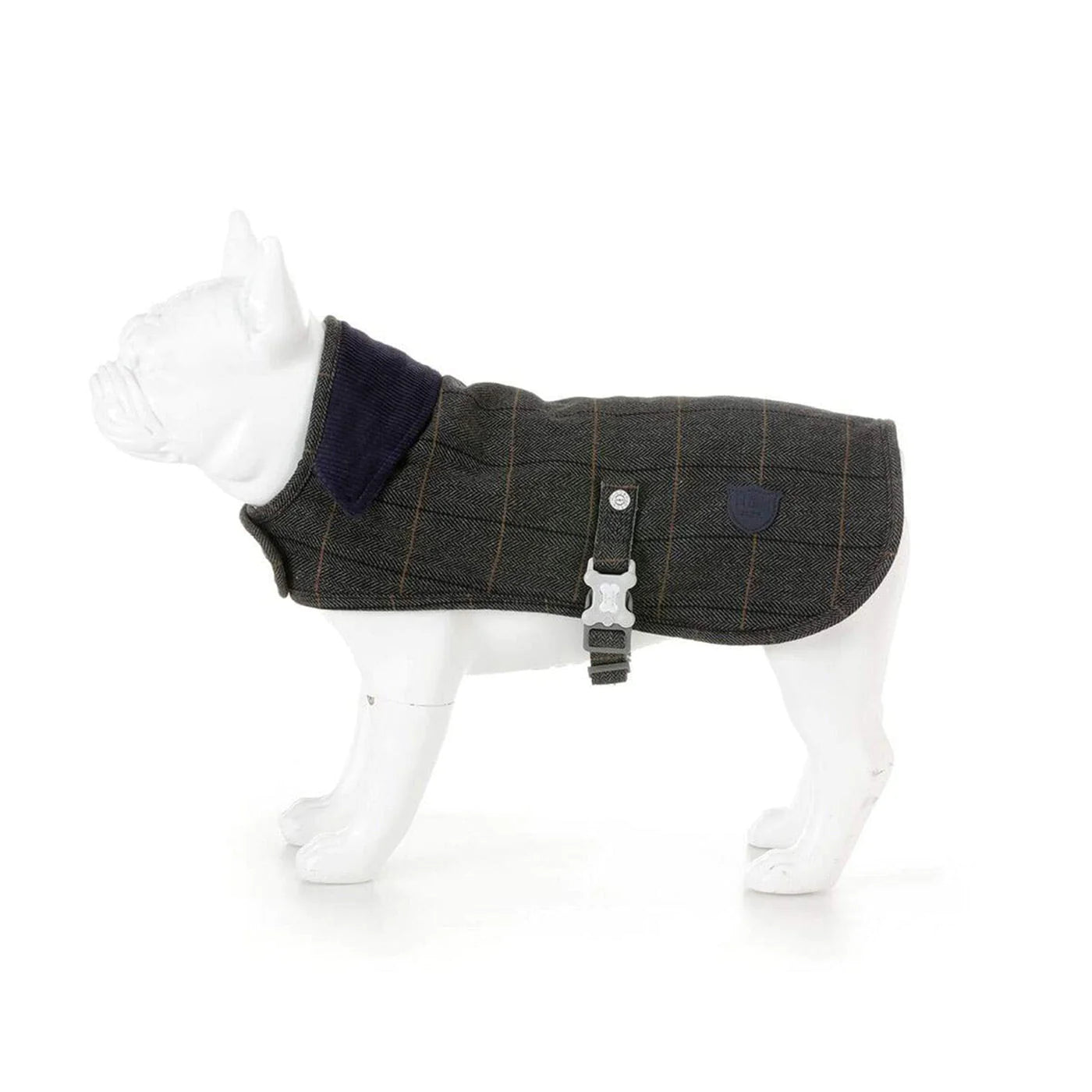 Hugo & Hudson Checked Tweed Fleece Dog Jacket