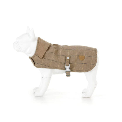 Hugo & Hudson Checked Tweed Fleece Dog Jacket