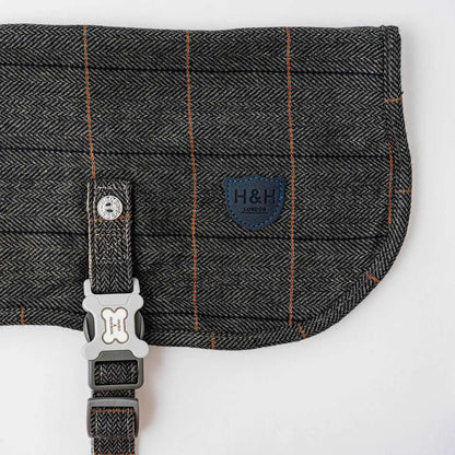 Hugo & Hudson Checked Tweed Fleece Dog Jacket